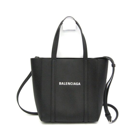 BALENCIAGA Black Leather Shoulder Bag - Picture 1 of 11